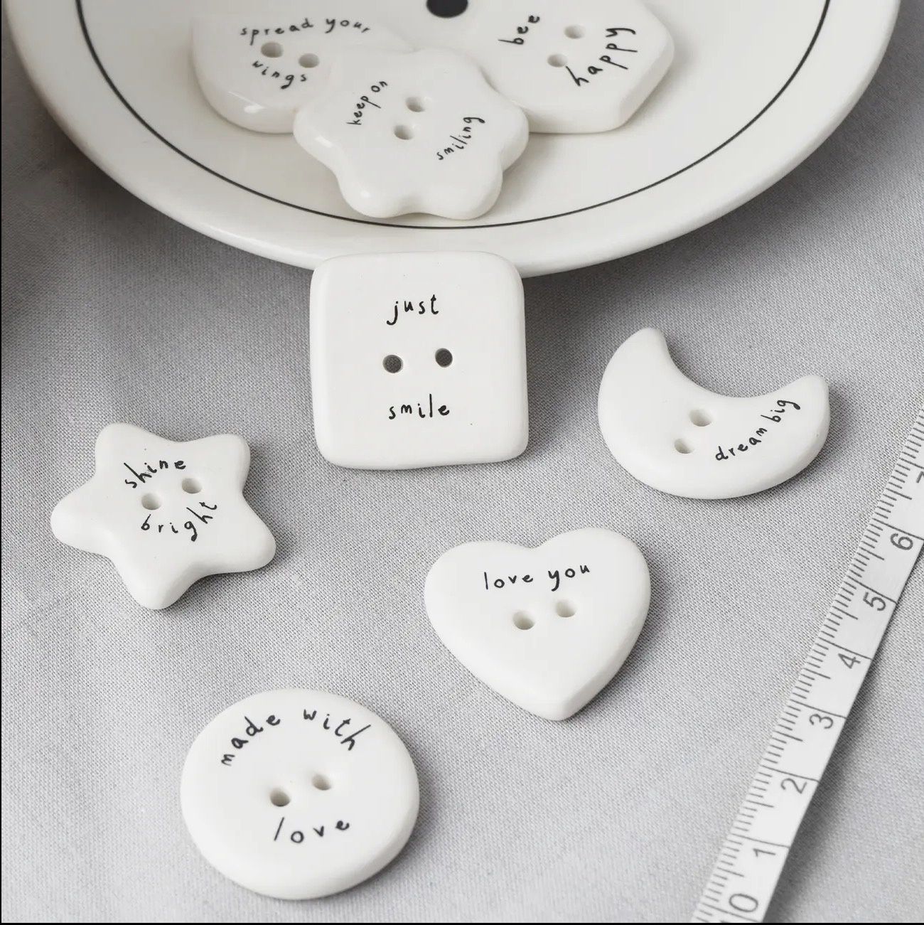 SEND WITH LOVE CERAMIC BUTTONS