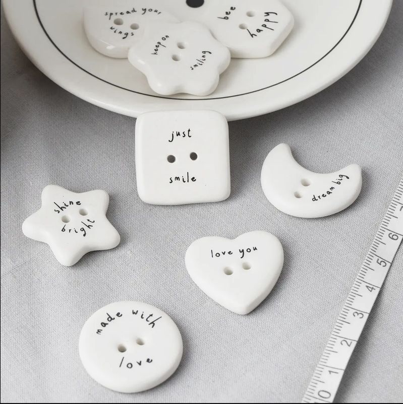 SEND WITH LOVE CERAMIC BUTTONS