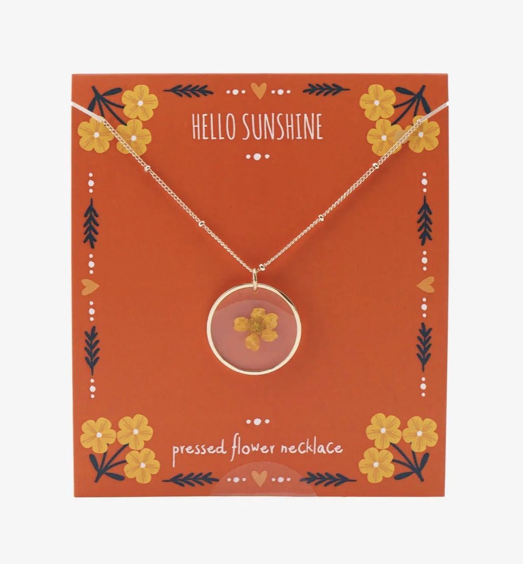 HELLO SUNSHINE PRESSED FLOWER NECKLACE
