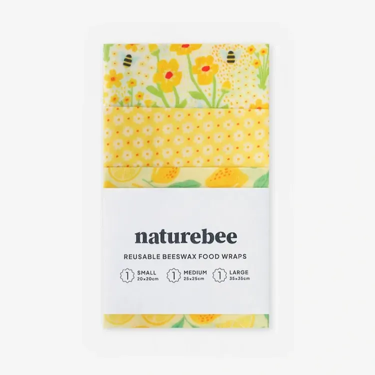 Beeswax Wraps Variety Sets, STYLE/COLOUR: Yellow Set