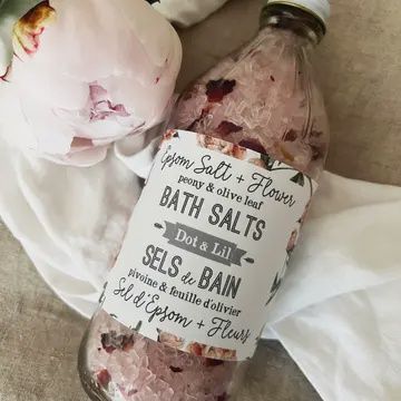 PEONY AND OLIVE LEAF BATH SALTS