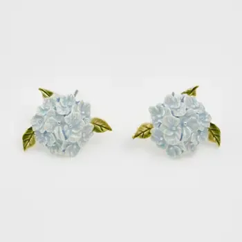 SILVER HYDRANGEA EARRINGS