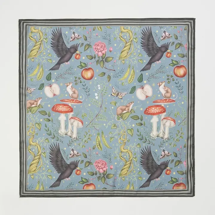 INTO THE WOODS TEAL SCARF
