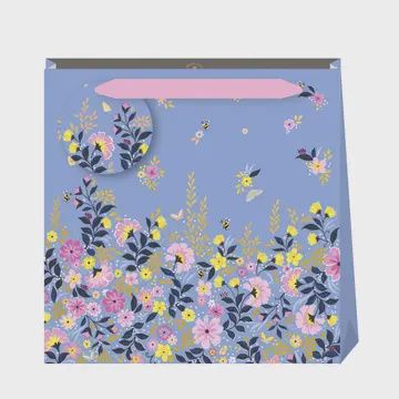 SARA MILLER BLUE SQUARE GIFT BAG MEDIUM