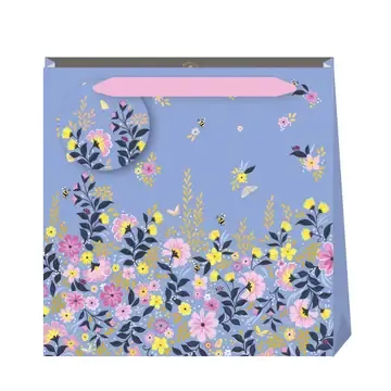 SARA MILLER BLUE SQUARE GIFT BAG MEDIUM