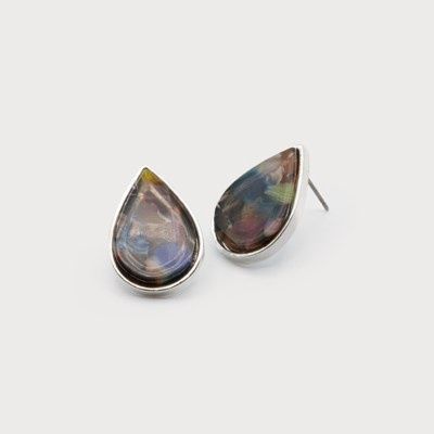 resin teardrop earrings, Colour: mixed