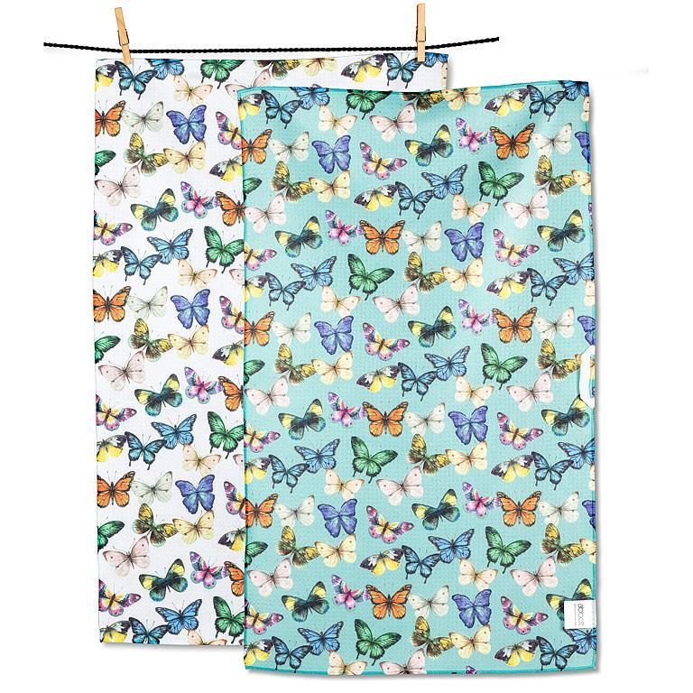 Renu Double Sided Kitchen Towel, DESIGN: Butterflies