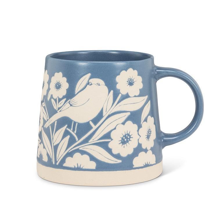 Leaves &amp; Birds Wide Base Mug