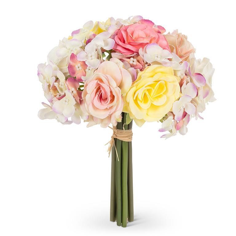Small Rose &amp; Hydrangea Bouquet, Colour: Multicolored