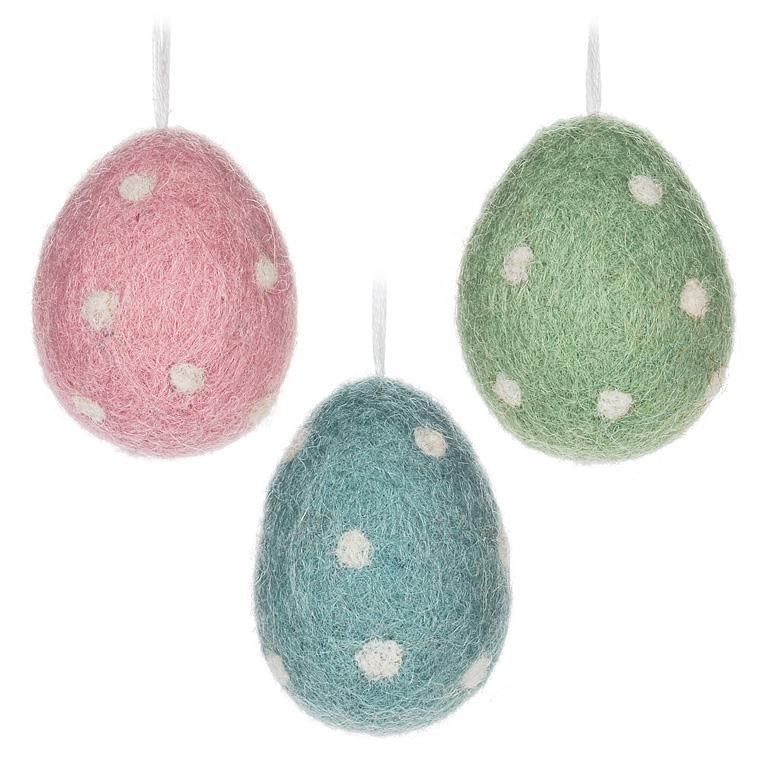 Felt Dotted Egg Ornament