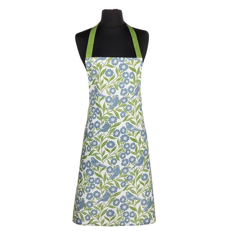 Birds &amp; Leaves Cotton Apron