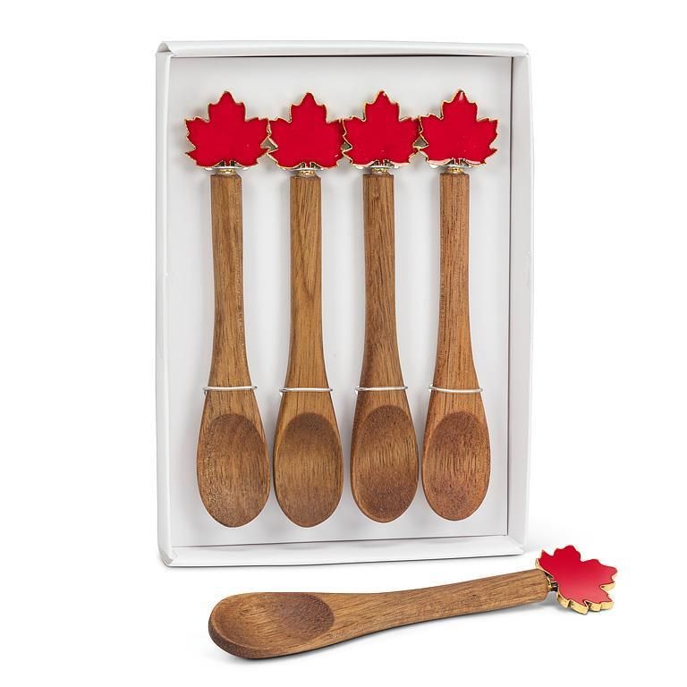 Maple Leaf Wooden Spoon