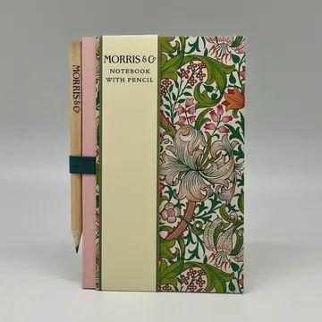 William Morris Mini Notebook Pencil Stationery Gift Flowers