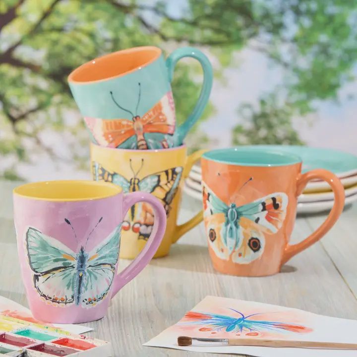 Colorful Butterfly Mugs Assorted