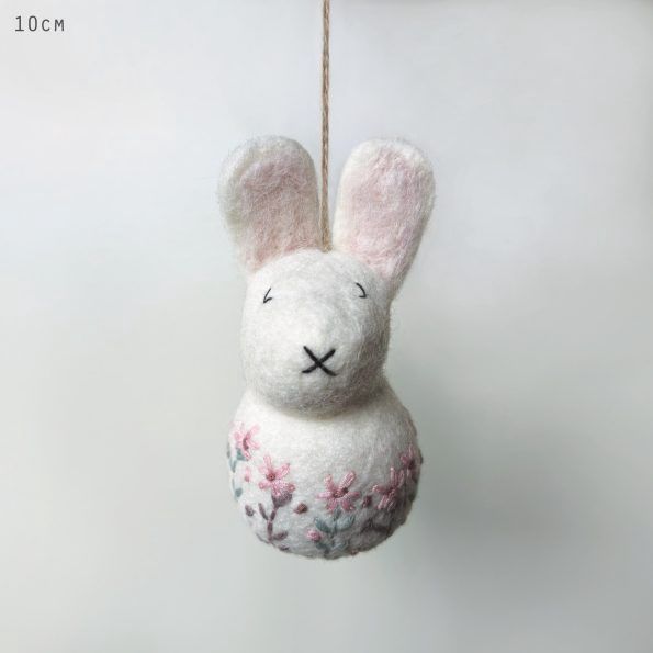 Plump Embroidered Rabbit, Size: Small