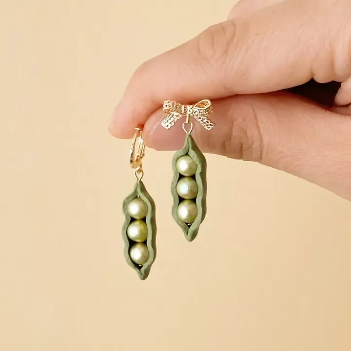 Three Peas In A Pod Dangle Earrings