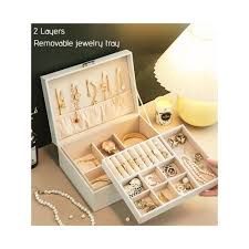 Large Faux Leather Jewellery Case