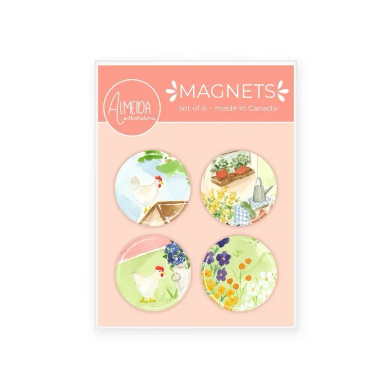 Almeida Illustrations Magnet Set of 4