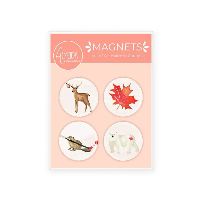 Almeida Illustrations Magnet Set of 4