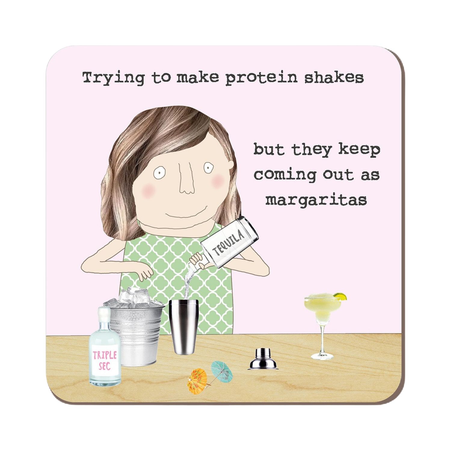 Rosie Protein Shakes Coaster