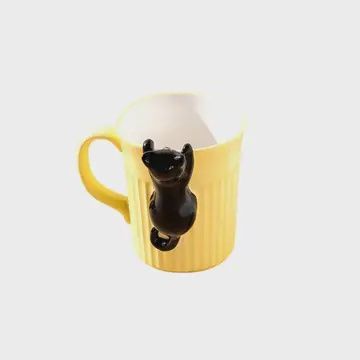 3D Yellow cat mug