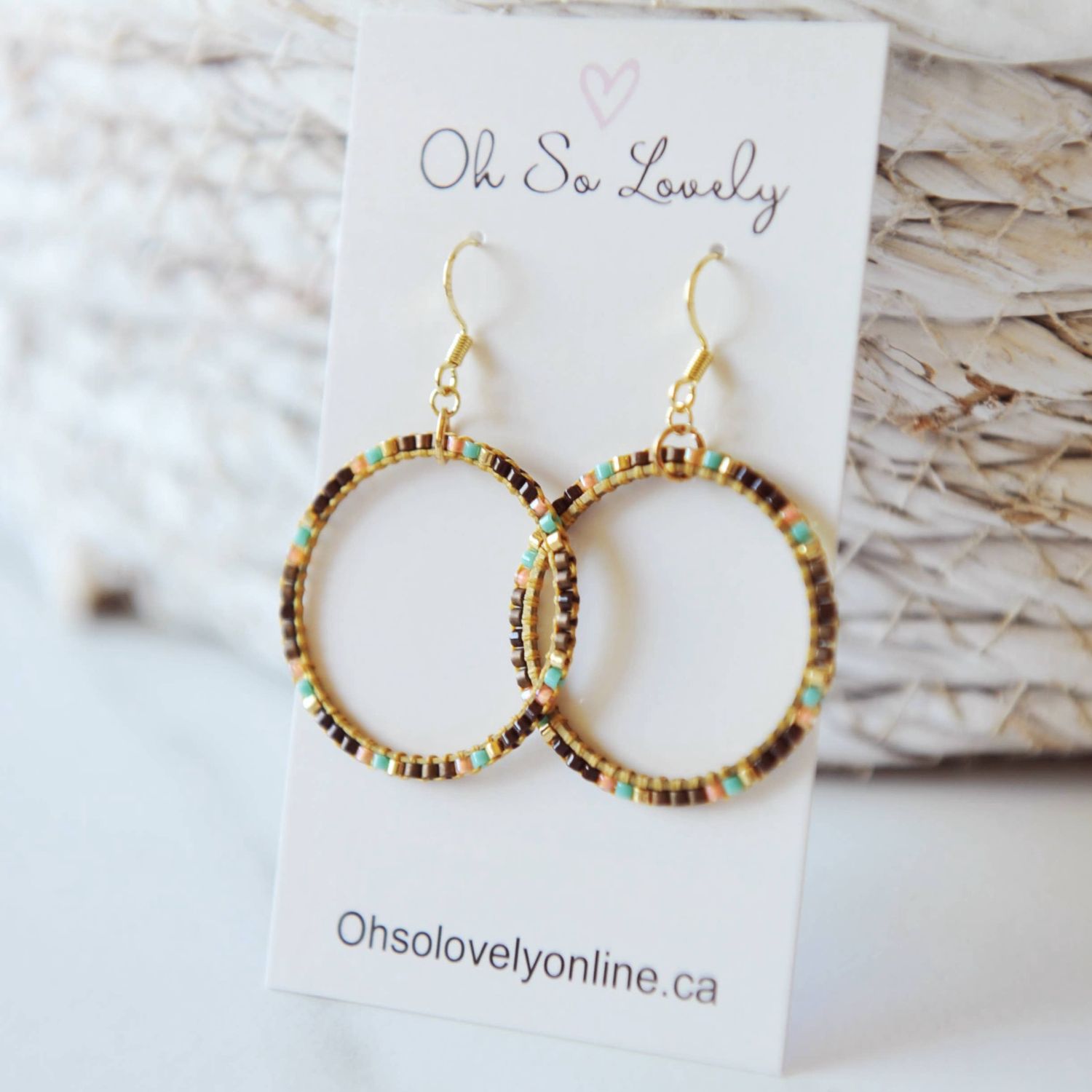 Lilith Beaded Hoop Earrings