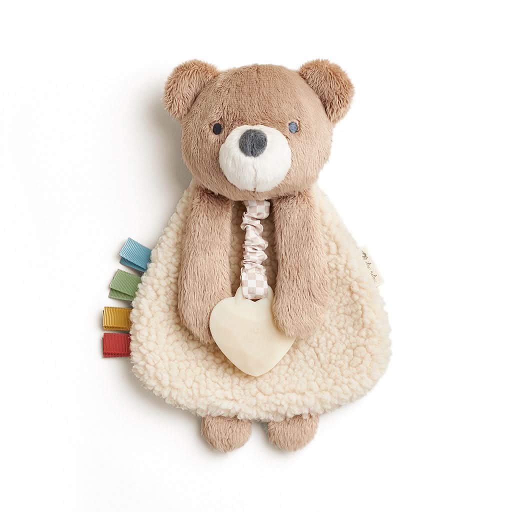 Itzy Lovey Plush and Teether Toy Assorted, Style: Theo The Bear