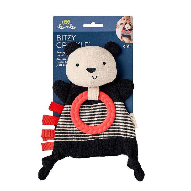 Bitzy Crinkle Sensory Toy With Teether