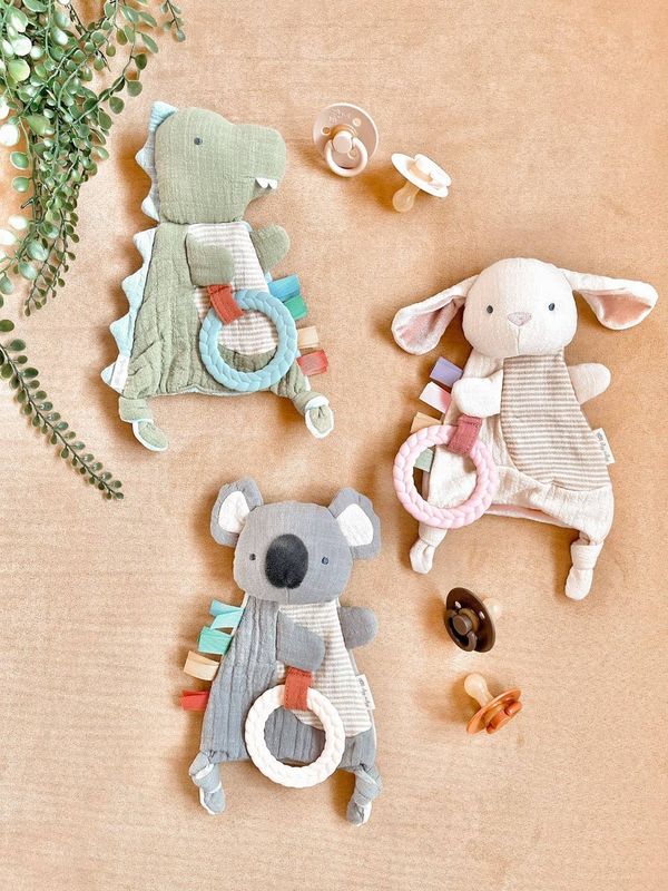 Bitzy Crinkle Sensory Toy With Teether