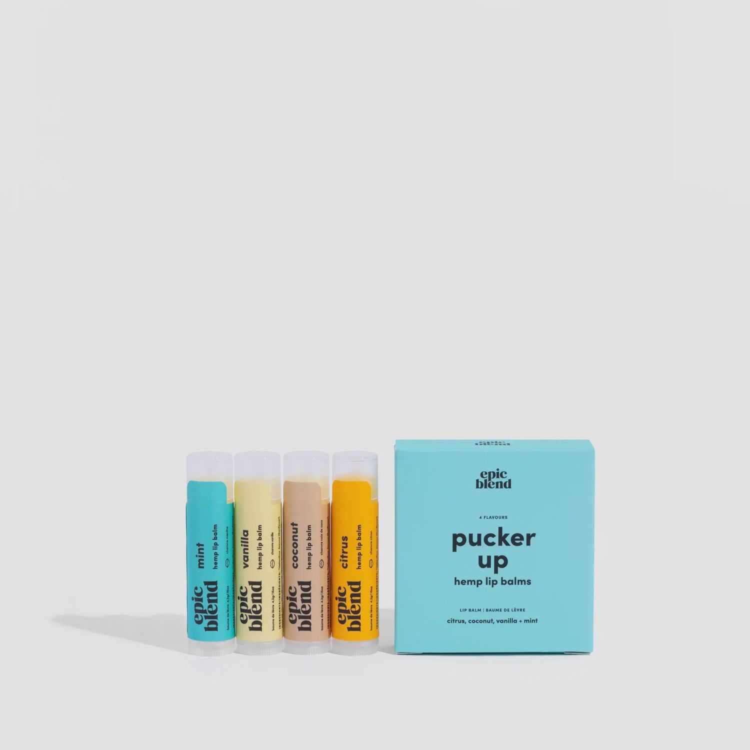 Pucker Up Hemp Lip Balm 4 Pack