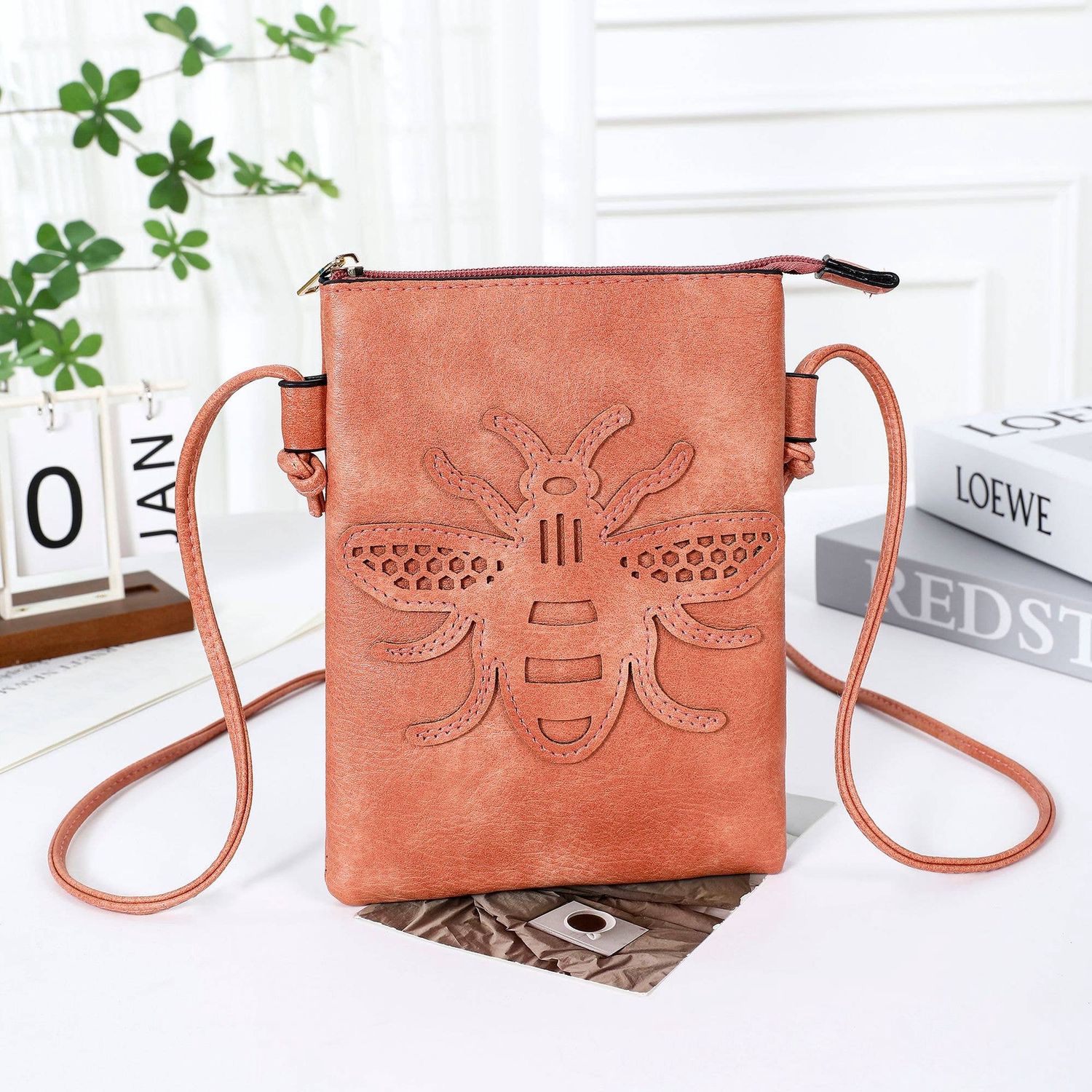 Crossbody Cellphone Bag Bumblebee Coral