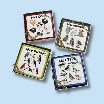 Cheeky Birds Coaster set of 4