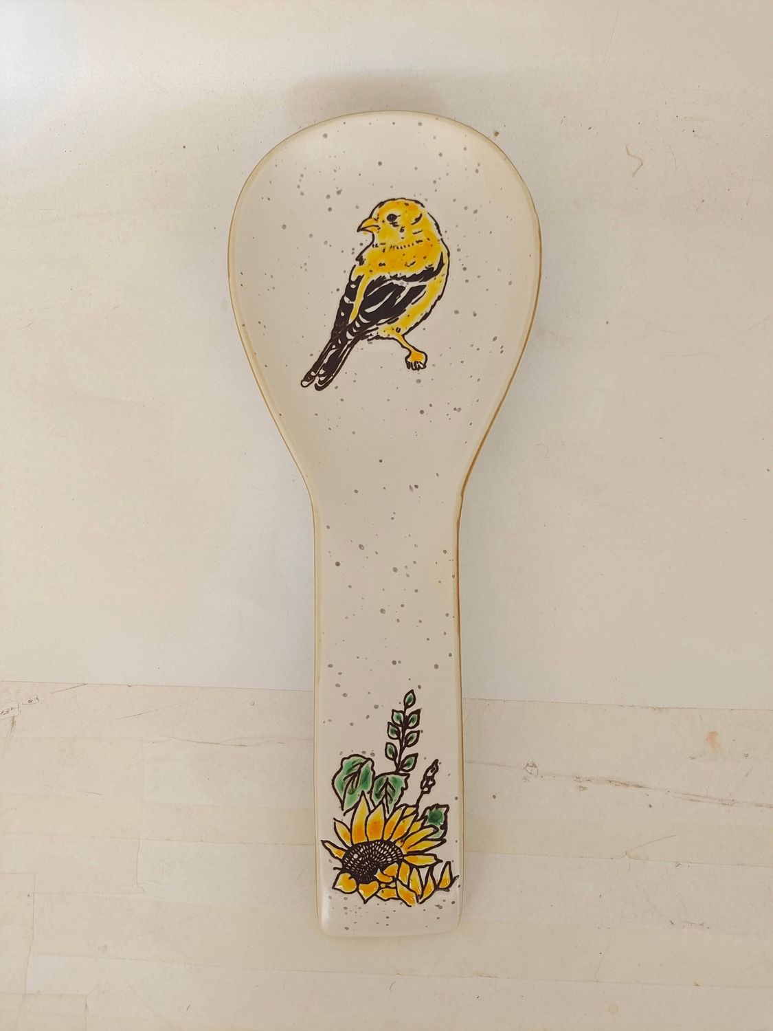 Gold Finch Sunflower Spoon Rest