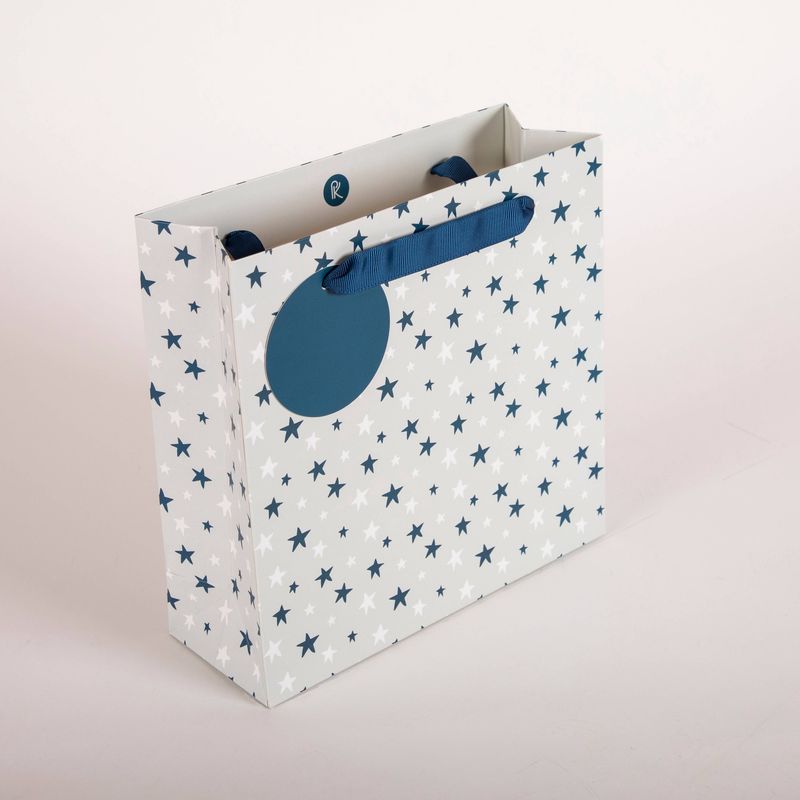 Medium Gift Bag Stars Blue White