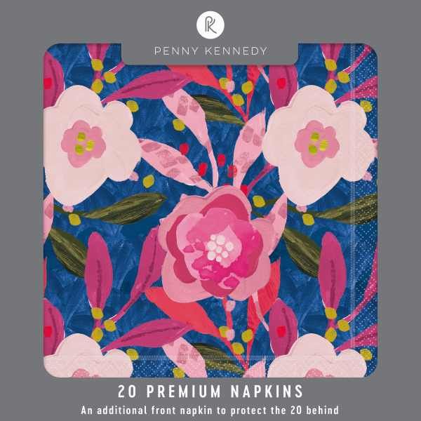 Paper Napkins (20) 3-ply Pink Blue