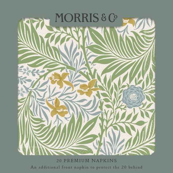 William Morris Larkspur Paper Napkins (20) Tableware Party