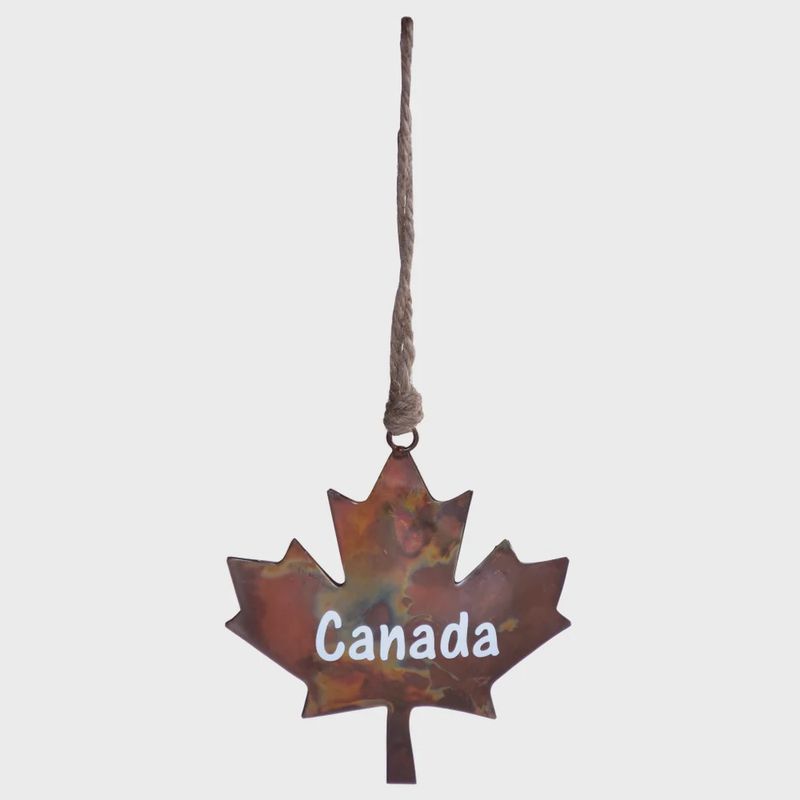 Iron Maple Leaf Ornament 4"