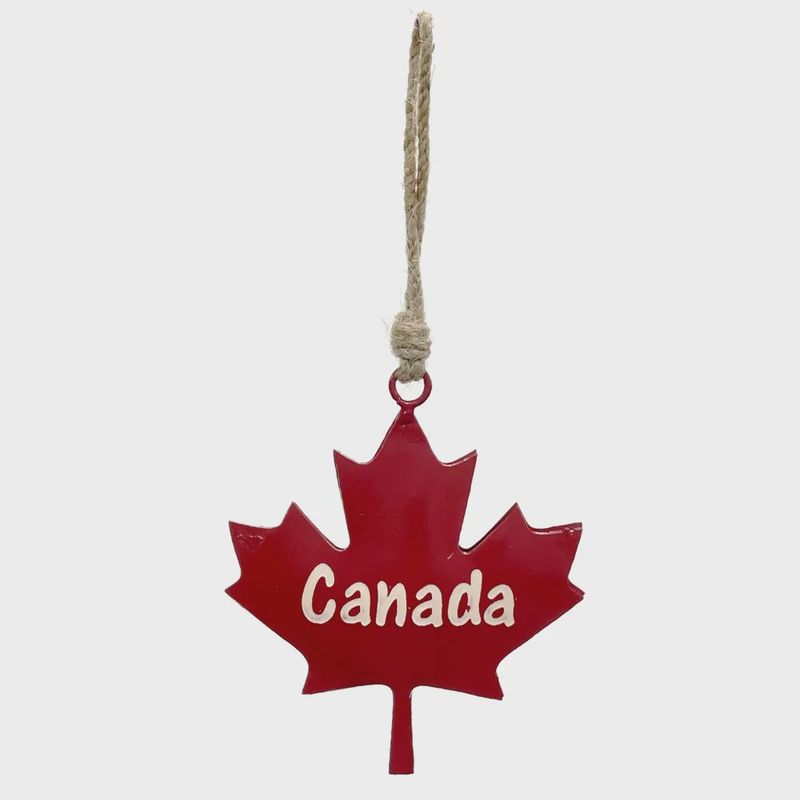 Iron Maple Leaf Ornament 4"