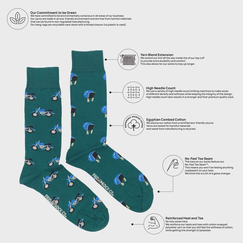 Men's Motorcycle Helmet &amp; Motorcycle Socks