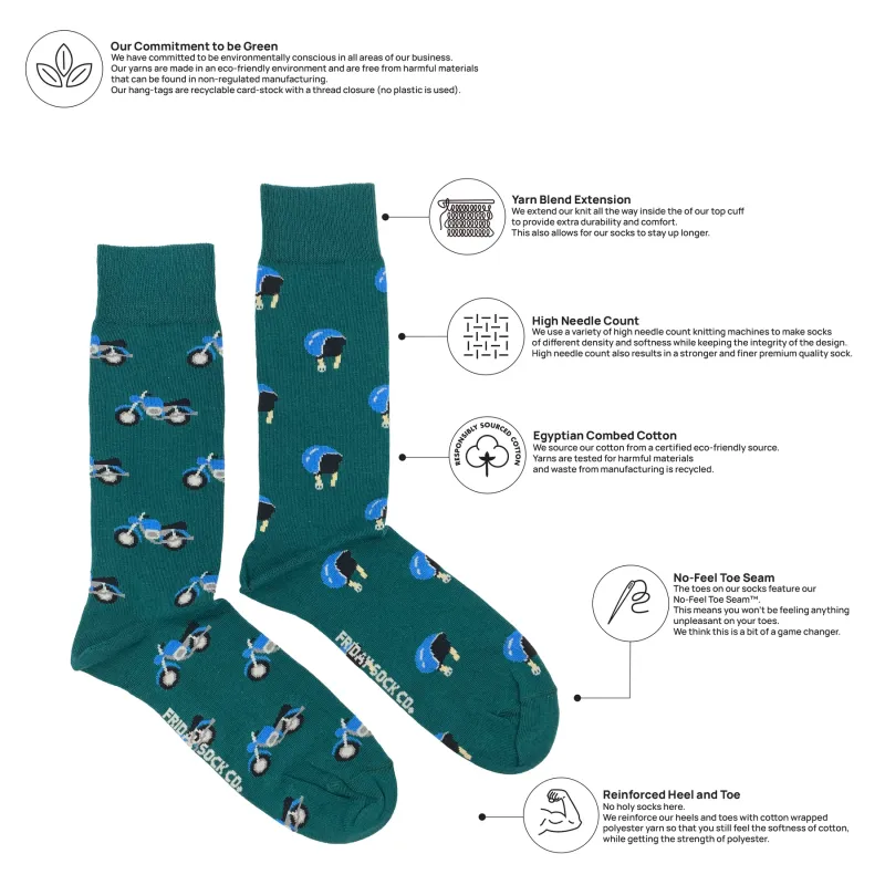 Men's Motorcycle Helmet &amp; Motorcycle Socks