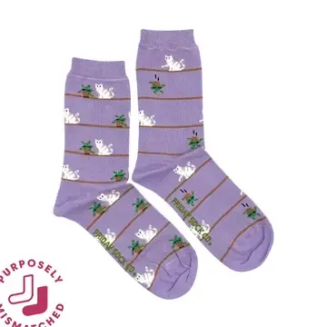 Women's Cat &amp; Plant Socks