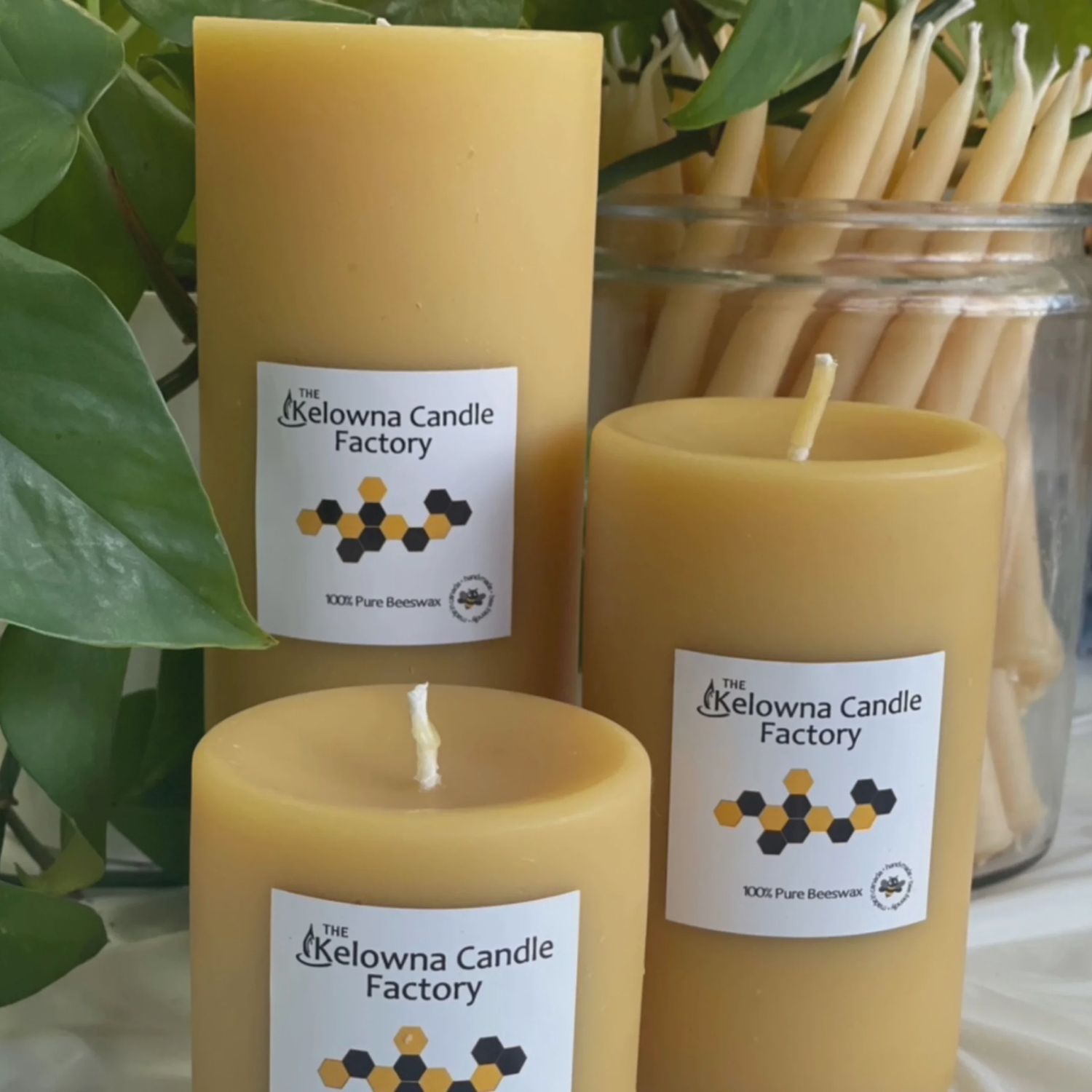 Smooth  Beeswax pillar5x3