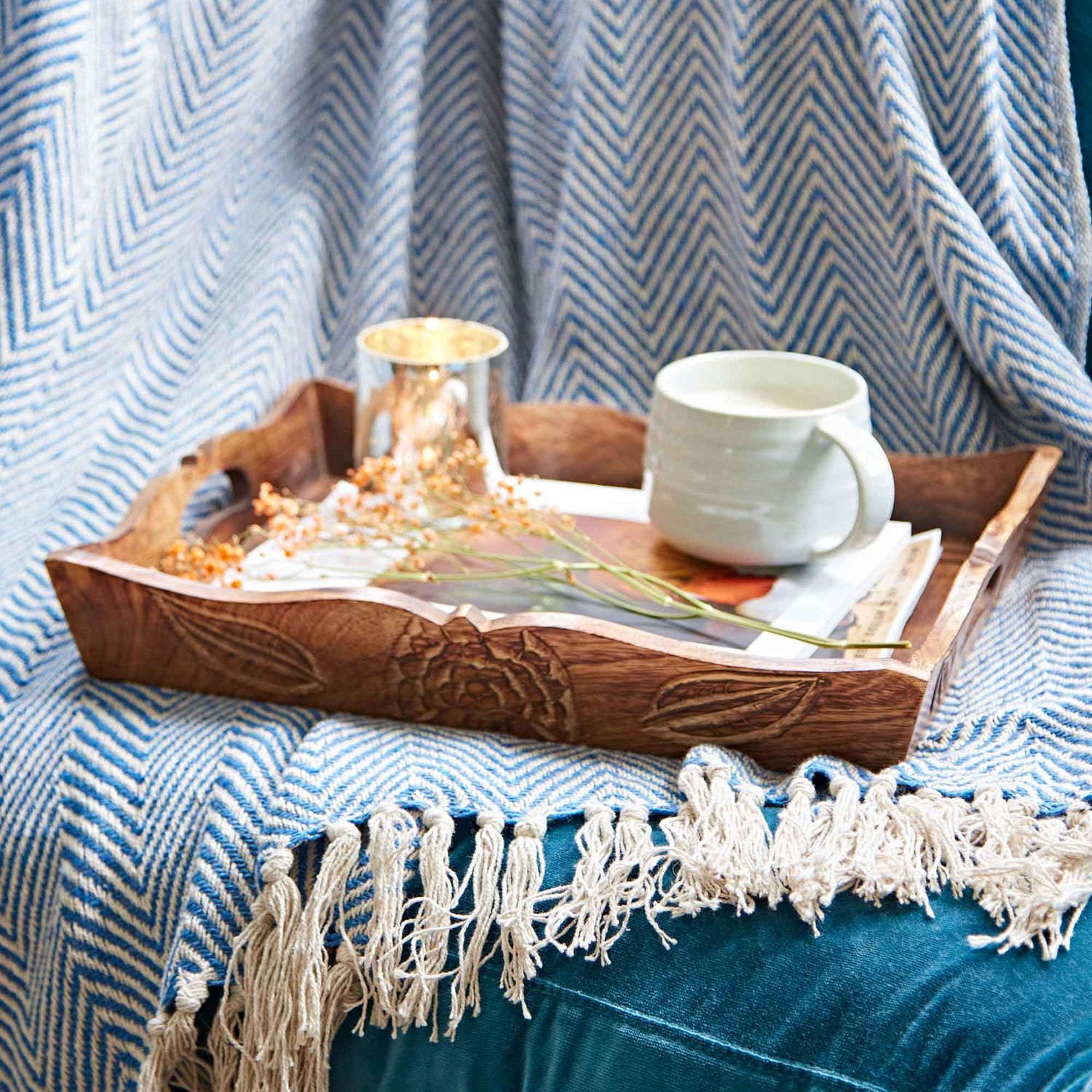 Natural Mango Wood Tea Tray