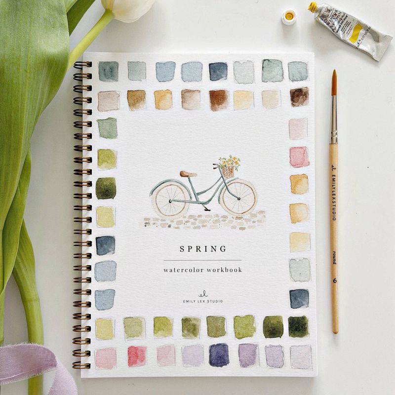Spring watercolor workbook