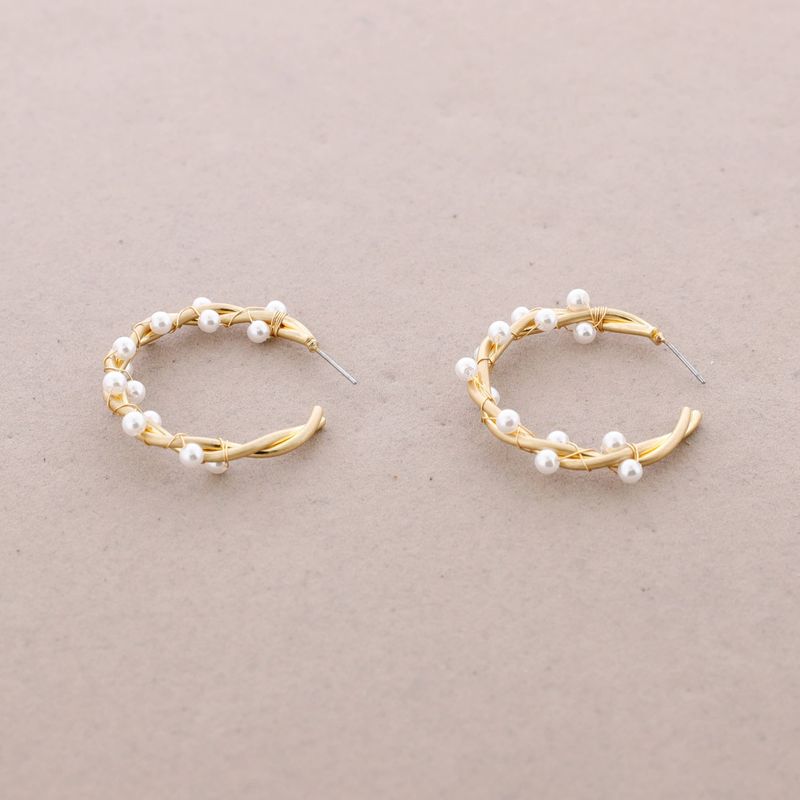 Peral Branches Hoop Earrings