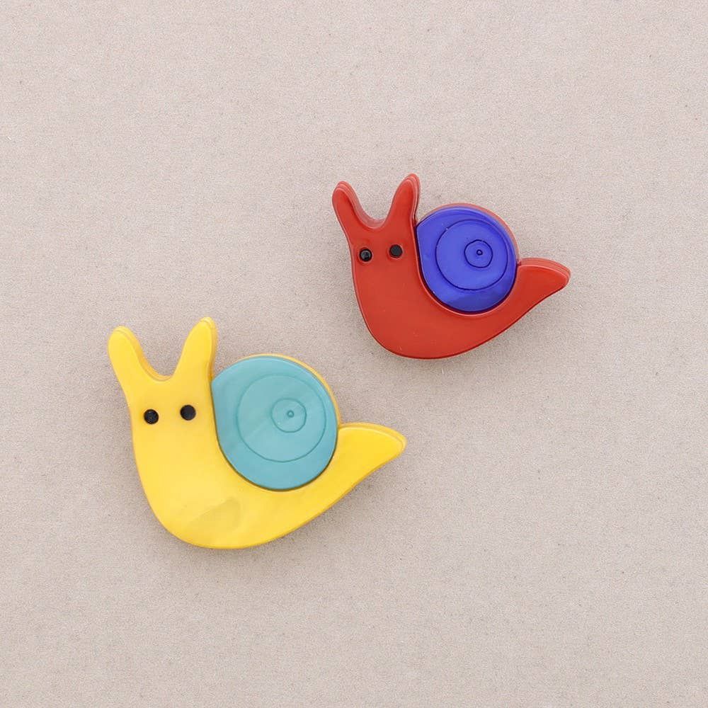 Resin Snail Brooch Large