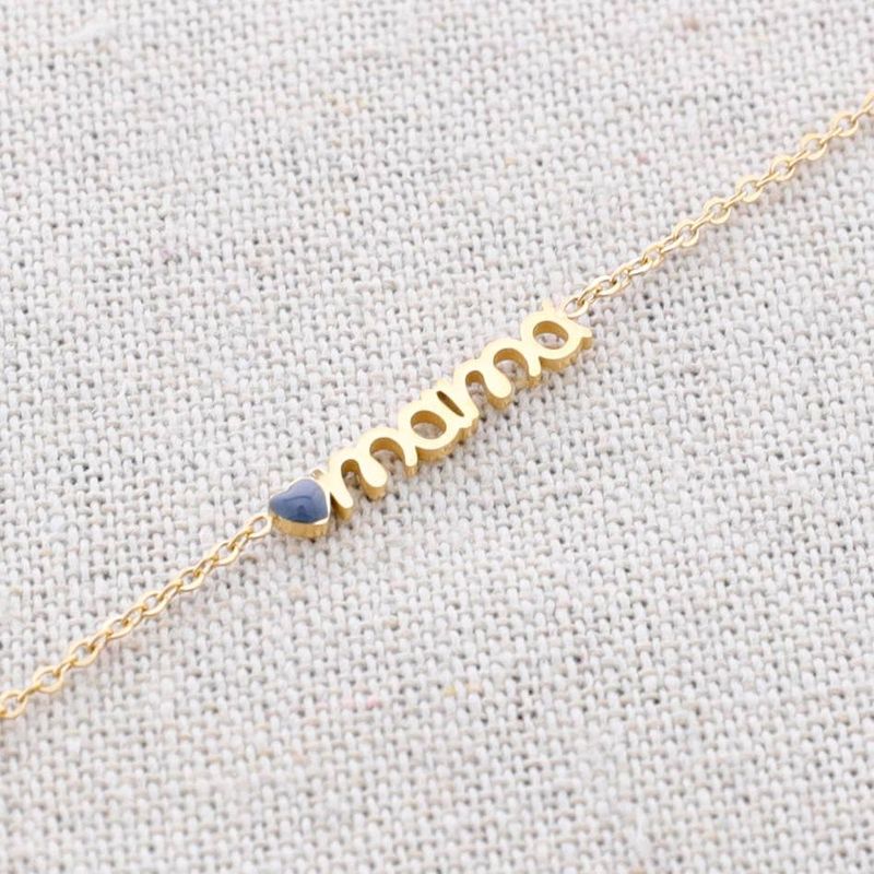 Mama Heart Steel Necklace Gold