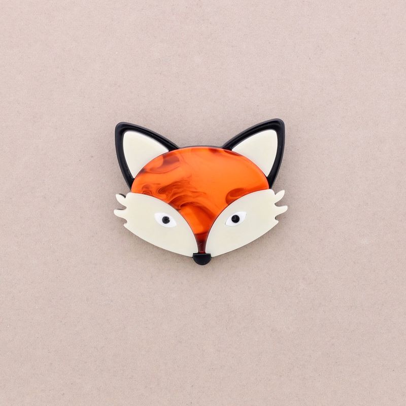 Fox Resin Brooch