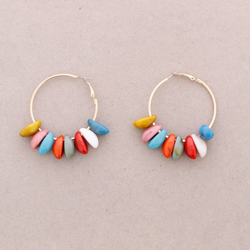 Resin Shell Hoop Earrings