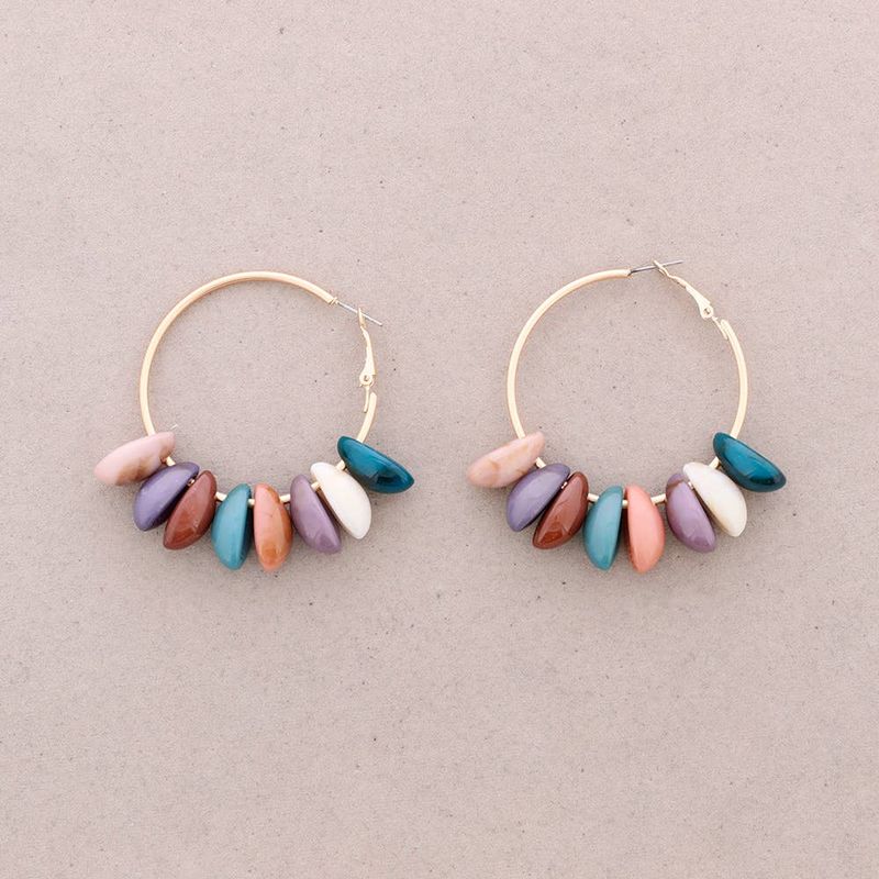 Resin Shell Hoop Earrings